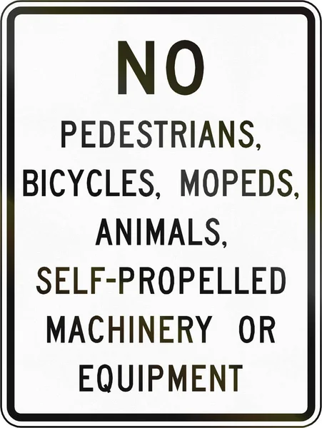 Πινακίδα που χρησιμοποιείται στις ΗΠΑ πολιτεία της Βιρτζίνια - απαγορεύσεις οχήματος — Φωτογραφία Αρχείου
