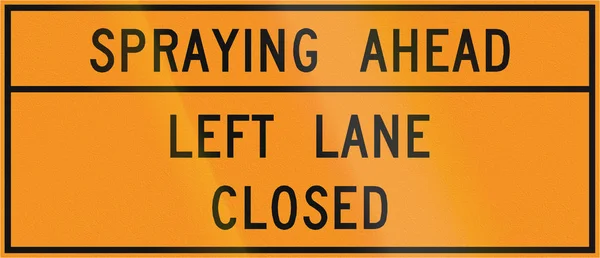 Дорожній знак використовується у США штату Вірджинія - обприскування вперед — стокове фото