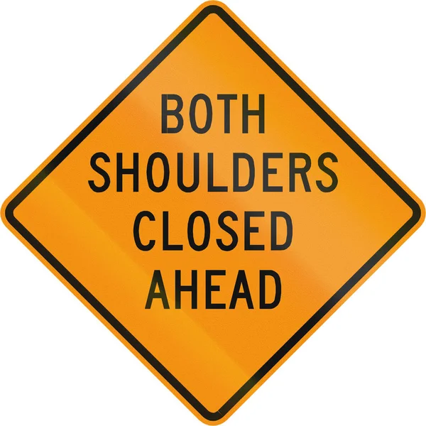 道路标志使用在美国弗吉尼亚州-关闭前面两个肩膀 — 图库照片