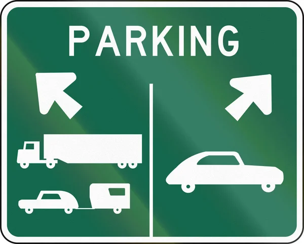 道路标志使用在美国华盛顿州-停车 — 图库照片
