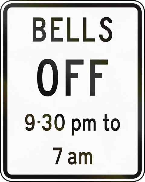 新西兰路标︰ 警钟在铁路道口关闭有时显示 — 图库照片