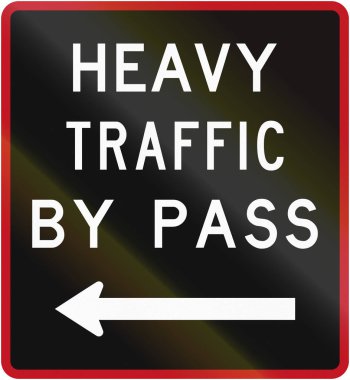 Yaşlı yorum-in Yeni Zelanda yol işaret: Bypass sol ağır vasıtalar için