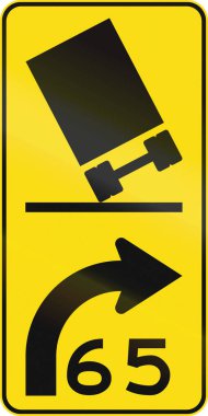 This New Zealand road sign does not have an MoTSaM designation, rule W12-4 applies clipart