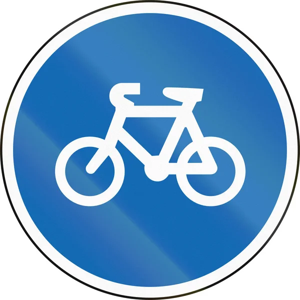 New Zealand road sign RG-25: Cyclists only (bicycle pathway — Stock Photo, Image