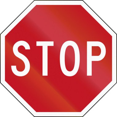 New Zealand road sign R2-1: Stop sig clipart
