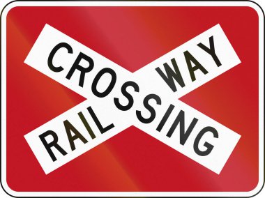 Yeni Zelanda yol işaret Pw-14: Demiryolu crossbuck (hedef kurulu ile