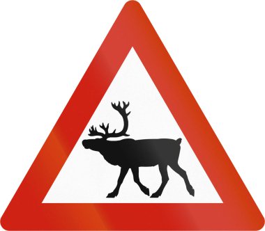 Norveç yol uyarı işareti - damsız geçiş