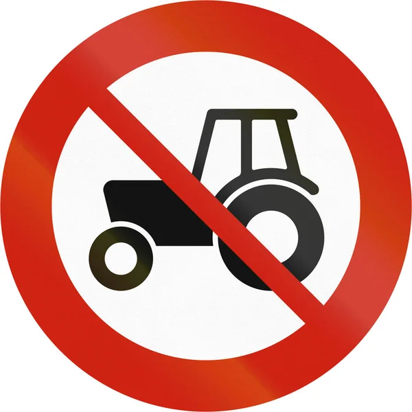 Norvég szabályozási útjelzés - nincs traktorok — Stock Fotó