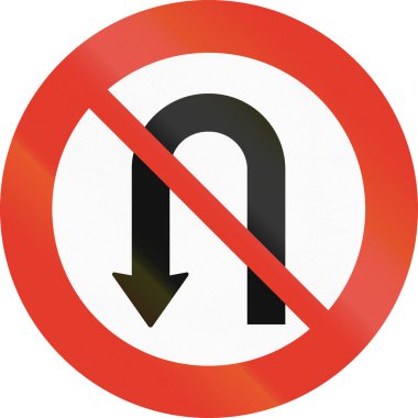 Norveç yasal yol işaret - Hayır u dönüşü