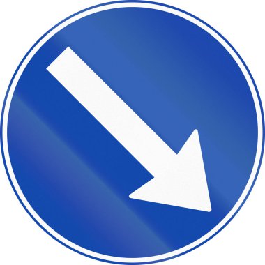 Norveç zorunlu yön işareti - doğru tutmak