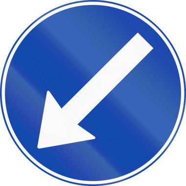 Norveç zorunlu yön işareti - tutun yaptı