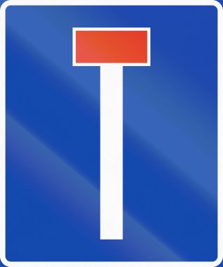 Norveç bilgi yol işaret - çıkmaz sokak