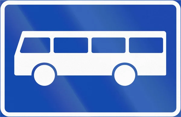 Norwegian regulatory road sign - Bus stop — Stock Photo, Image