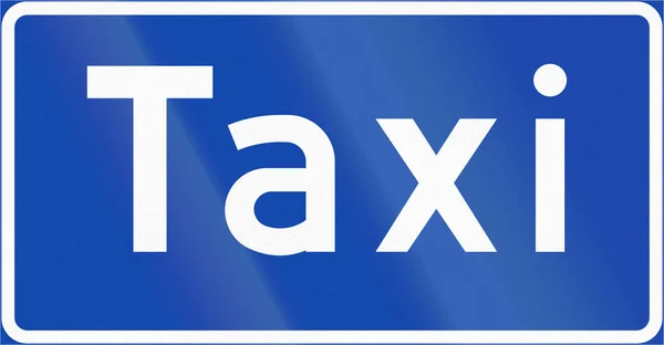 Norwegian regulatory road sign - Taxi rank — Stock Photo, Image