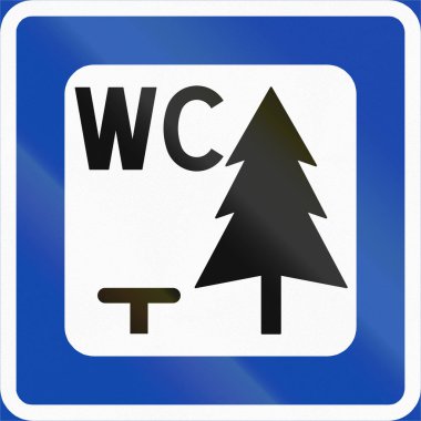 Norveç servis yolu işaret - Wc ile ihtiyaç molası