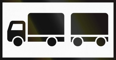 Norveç ek yol işaret - işareti kamyon römork ile geçerlidir