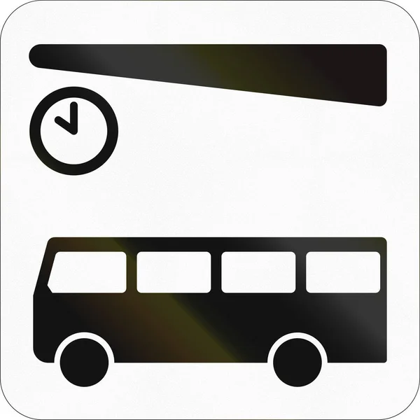 Other Norwegian information road sign - Bus station — Stock Photo, Image