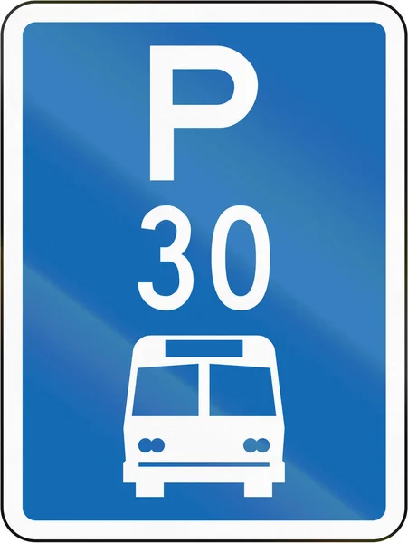 ニュージーランド道路標識: 時間目リミとバスの駐車場ゾーン — ストック写真