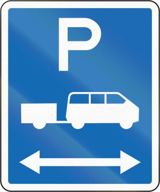 Yeni Zelanda yol işaret: Park bölgesi mekikler bu SIG her iki tarafında hiçbir zaman sınırı ile için