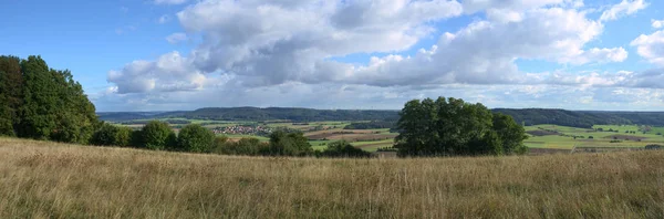 Panoramatický výhled z hory Schlossberg v Bavorsku — Stock fotografie