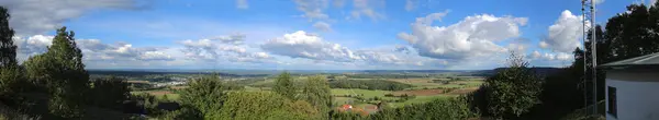 Panoramatický výhled z hory Schlossberg v Bavorsku — Stock fotografie