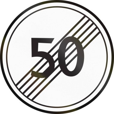 Belarus yasal yol işaret - maksimum hız sınırını sonunda