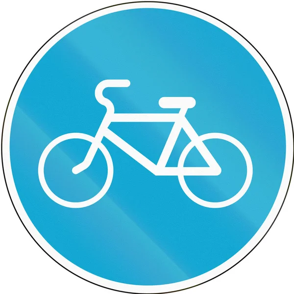 Дорожный знак, используемый в Эстонии - Трак для велосипедов — стоковое фото