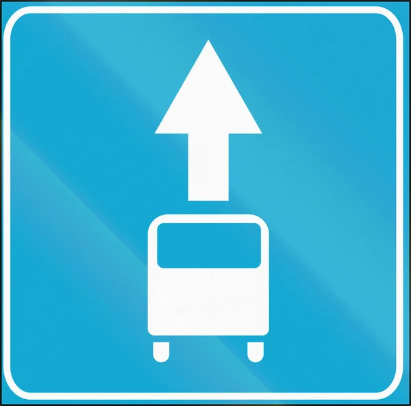 Дорожный знак Эстонии - Автобусная полоса — стоковое фото
