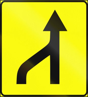 Estonya yasal yol işaret - sol şeritte biter