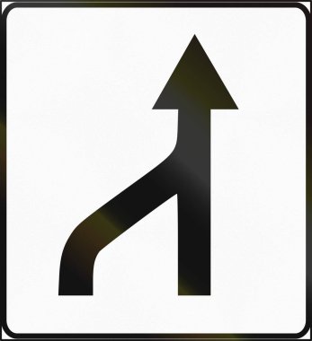 Estonya yasal yol işaret - sol şeritte biter