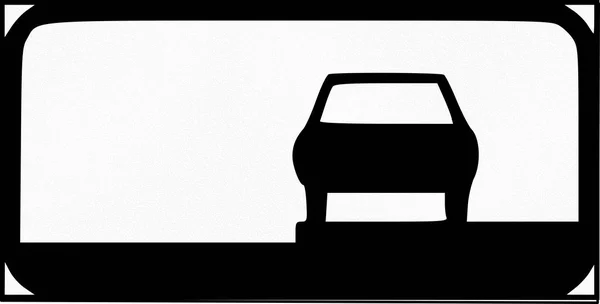Señal de tráfico adicional estonia - Instrucciones para aparcar al lado de la carretera —  Fotos de Stock