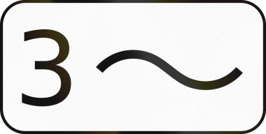 Belarus ek yol işaret - üç eğrileri