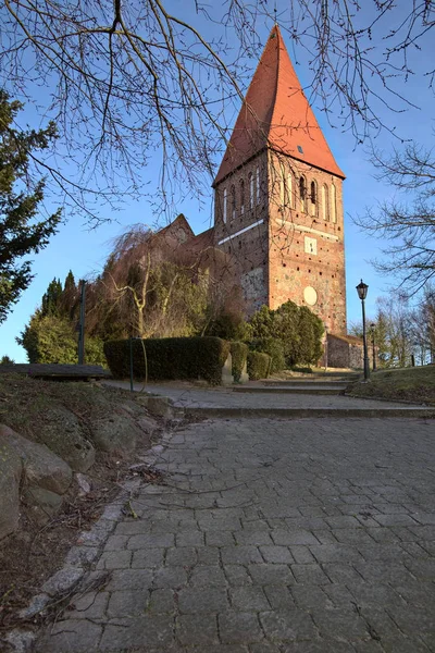 Klinker templom Horst közelében Greifswald, Mecklenburg-Vorpommern, Németország — Stock Fotó