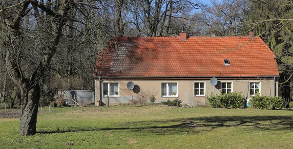 Antigo celeiro de peru em Griebenow, Mecklemburgo-Pomerânia Ocidental, Alemanha — Fotografia de Stock