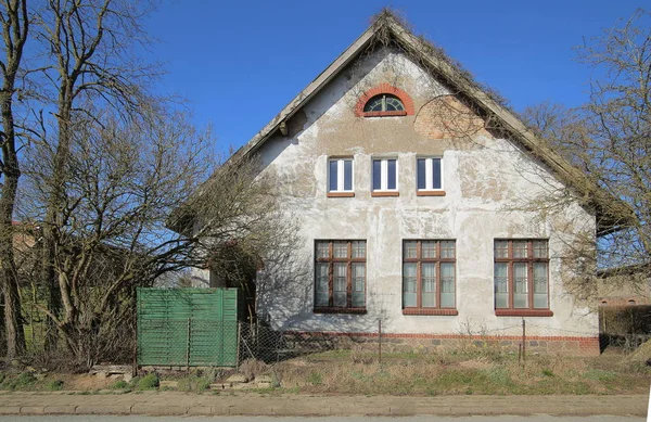 Former school building listed as monument in Dambeck, Mecklenburg-Vorpommern, Germany