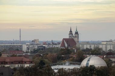 Magdeburg city, Saxony-Anhalt, Almanya, Kasım ayında genel bakış
