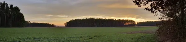 Панорамний вид на поле біля Хейберг в Баварії — стокове фото