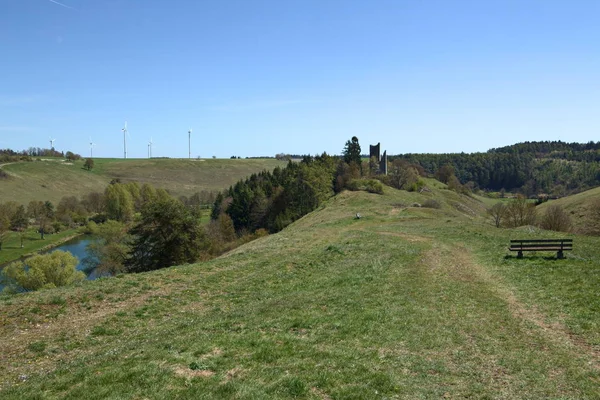 Slottet fördärvar Bechthal i Bayern, Tyskland — Stockfoto