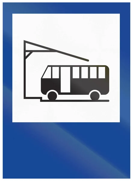 Πινακίδα που χρησιμοποιείται στην Αργεντινή - τερματικός σταθμός λεωφορείων — Φωτογραφία Αρχείου