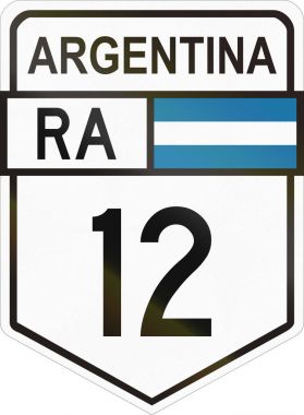 Arjantin Ulusal rotanın 12 yol işareti
