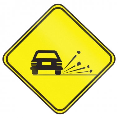 Uruguay - gevşek talaşla kullanılan yol işareti