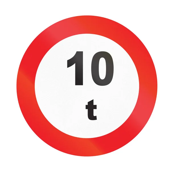 ウルグアイ - 重量制限で使用される道路標識 — ストック写真