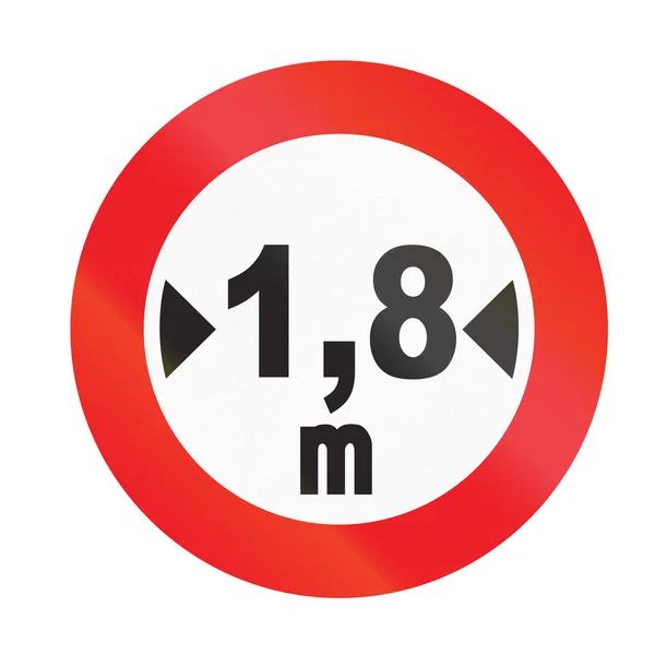 Segnaletica stradale utilizzato in Uruguay - Limite di larghezza — Foto Stock