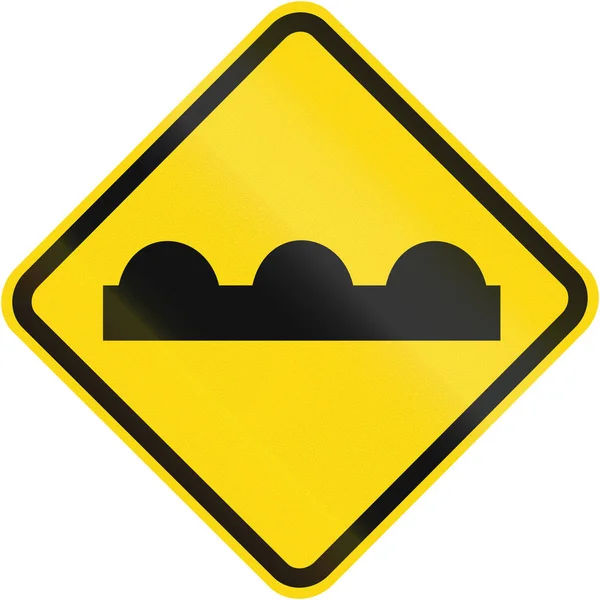 Brezilya - düzensiz yol kullanılır yol işareti — Stok fotoğraf