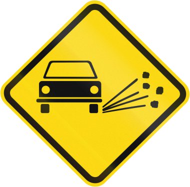 Gevşek talaşla uyarı işareti Brezilya kullanılır