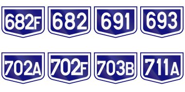 İlçe yolları Romanya için yol işaretleri topluluğu