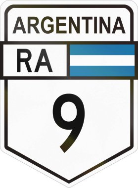 Arjantin Ulusal rotanın 9 yol işareti