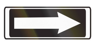 Tek yönlü - yasal yol işaret Uruguay