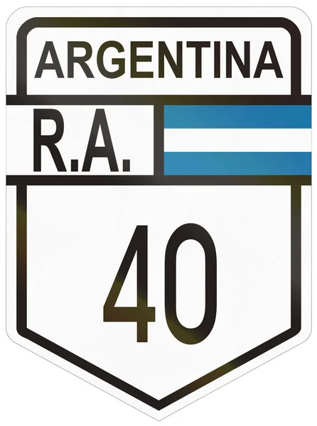 Διαδρομή σημάδι της Αργεντινής εθνική οδό 40 — Φωτογραφία Αρχείου