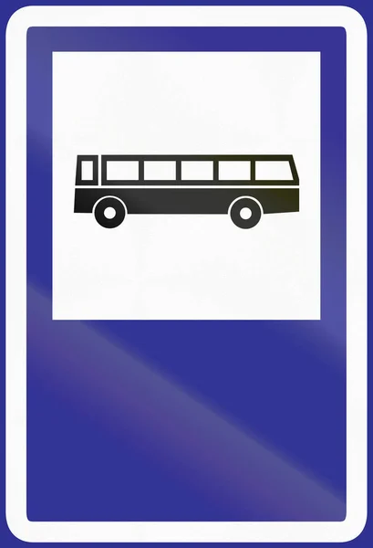 Road sign used in Argentina - Bus stop — Stock Photo, Image